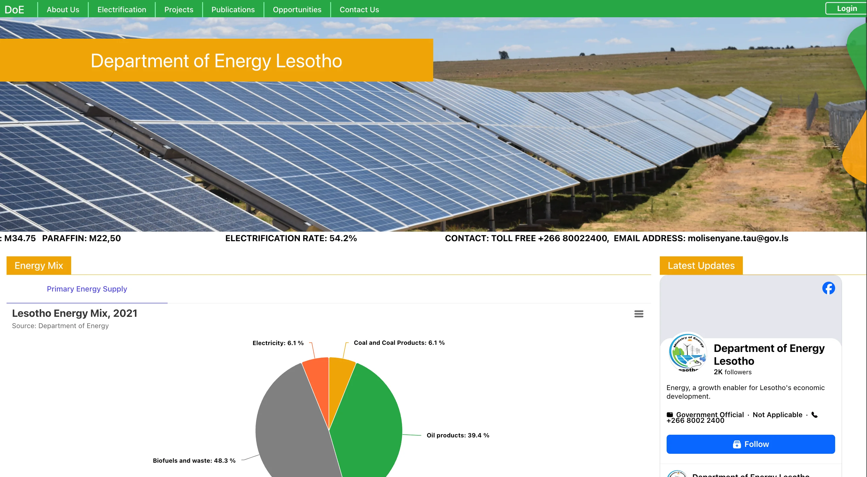 Lesotho Energy Management Information System
